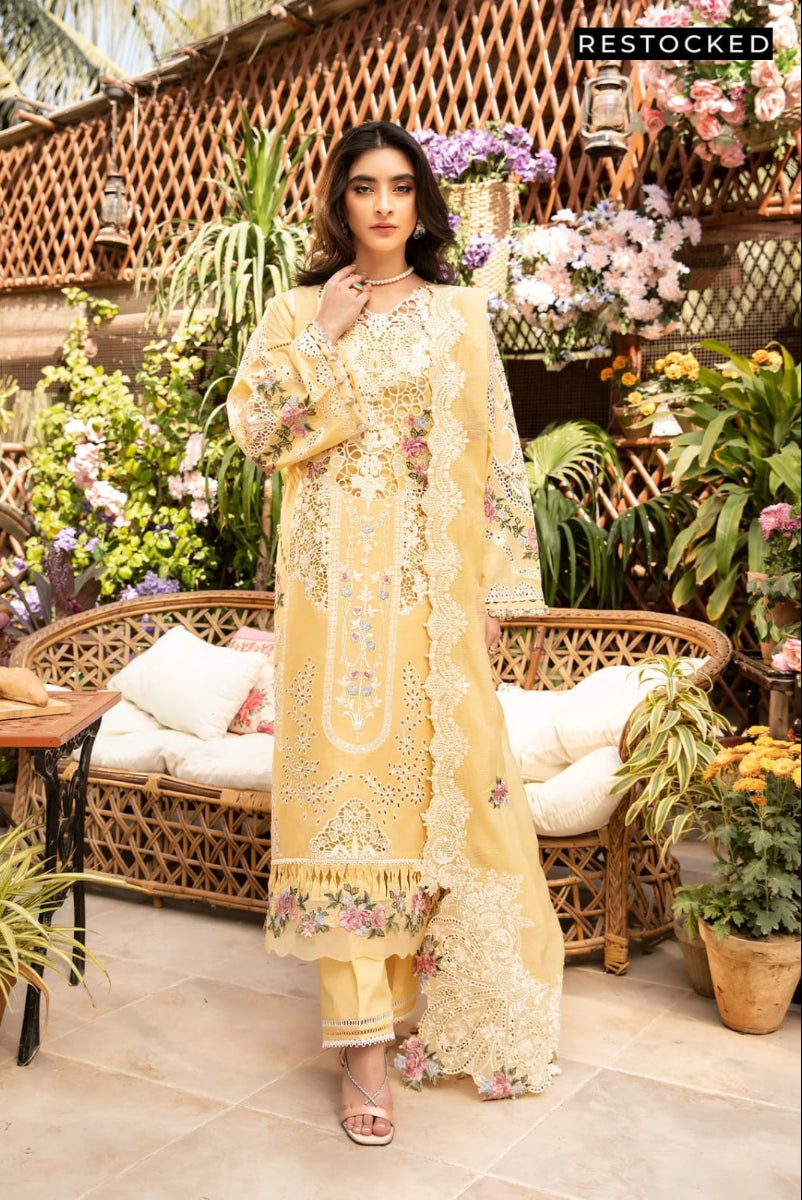 03-Piece Cotton Suit With Embroidery - Ready To Wear