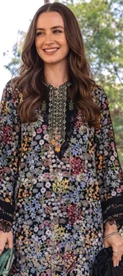 03-Piece Printed Lawn Suit - Ready To Wear