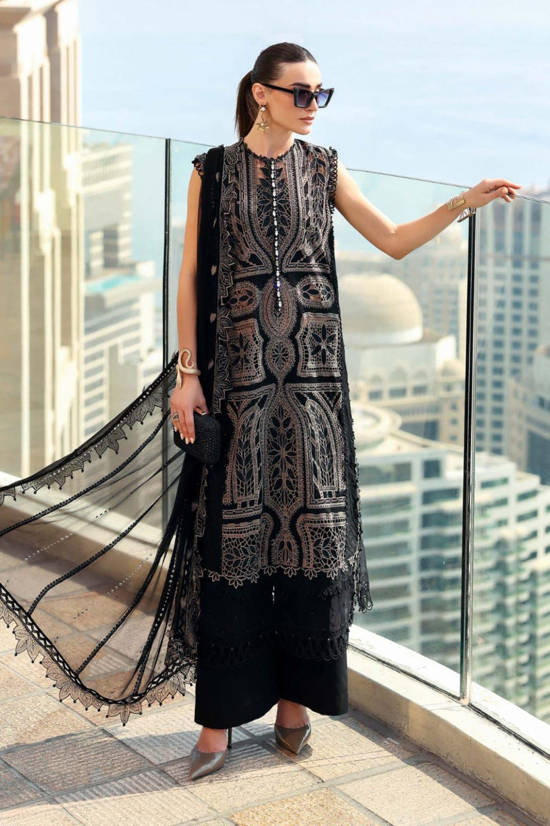 Embroidered Black Lawn Suite – Luxury Edition