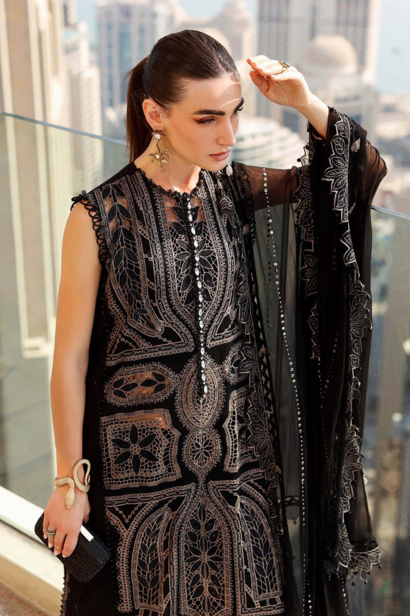 Embroidered Black Lawn Suite – Luxury Edition