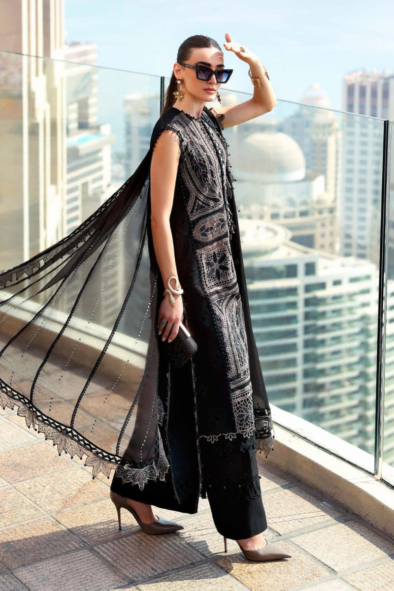 Embroidered Black Lawn Suite – Luxury Edition