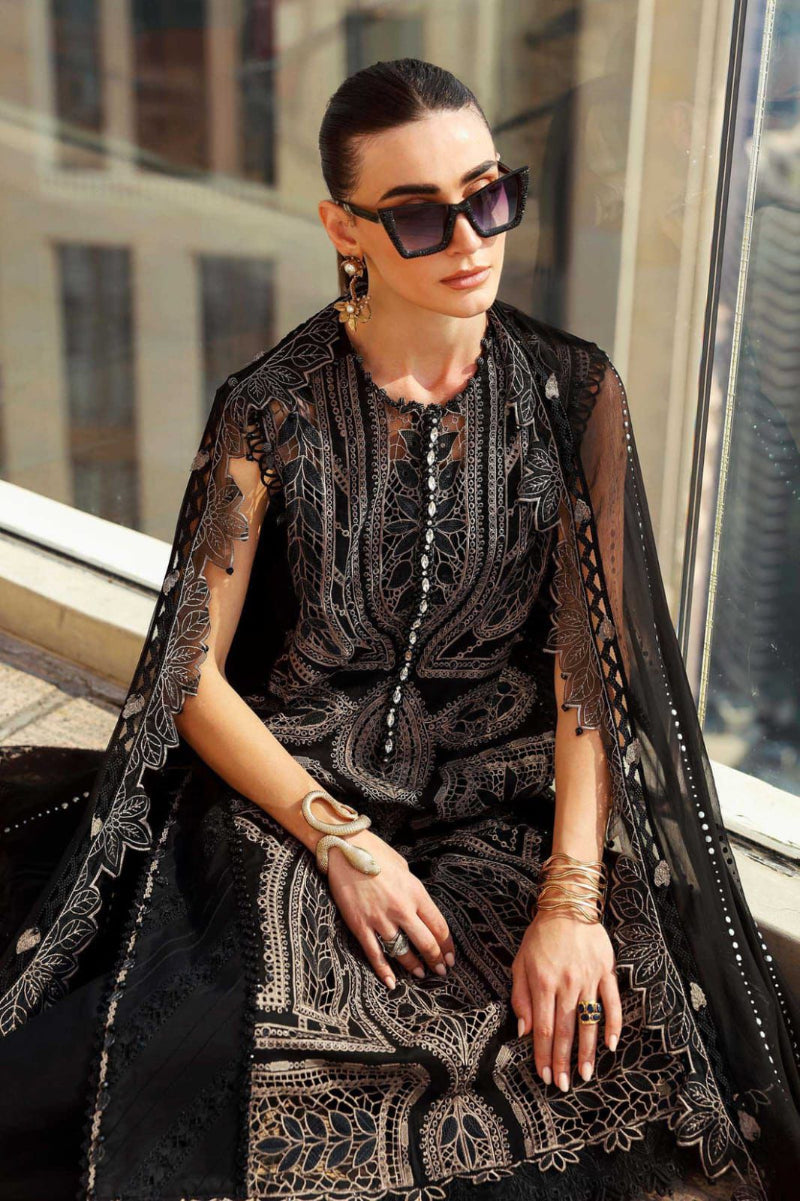 Embroidered Black Lawn Suite – Luxury Edition