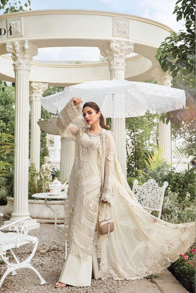 03-Piece Chiffon Suit With Embroidery - Ready To Wear
