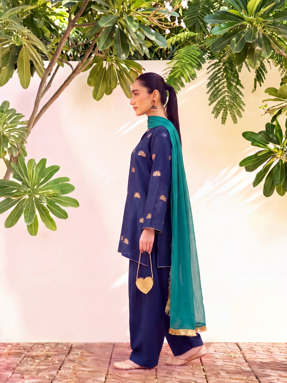 WANIYA - NAVY FARSHI SET
