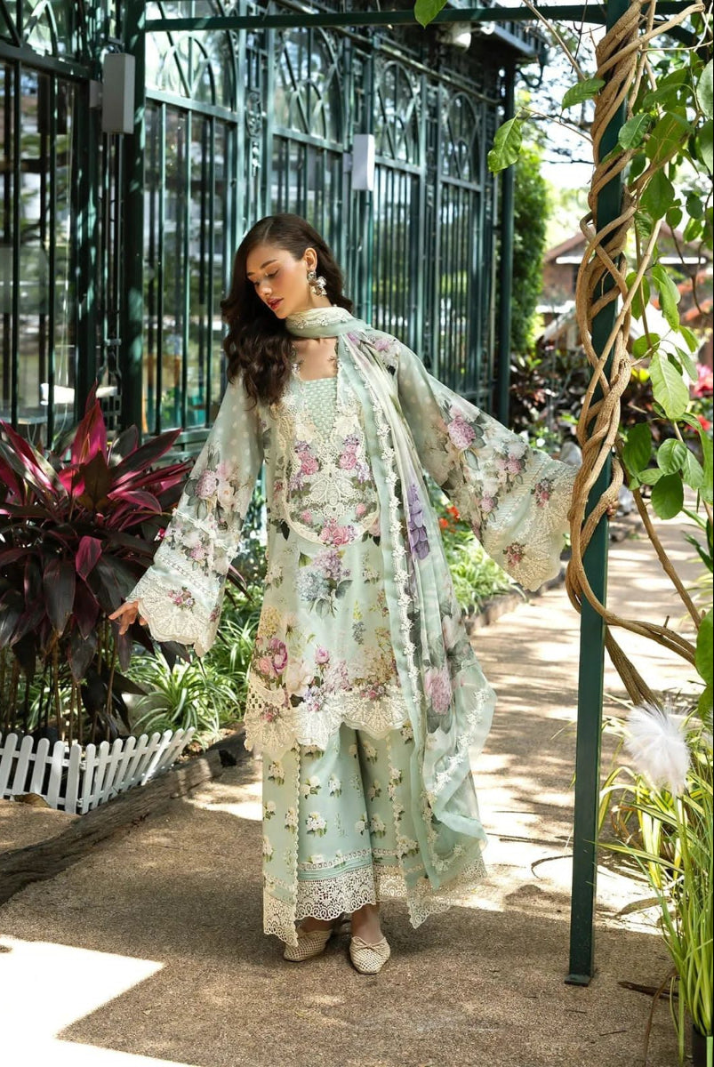 Pastel Mint - 3 Piece Printed Lawn Suit | Ready To Wear