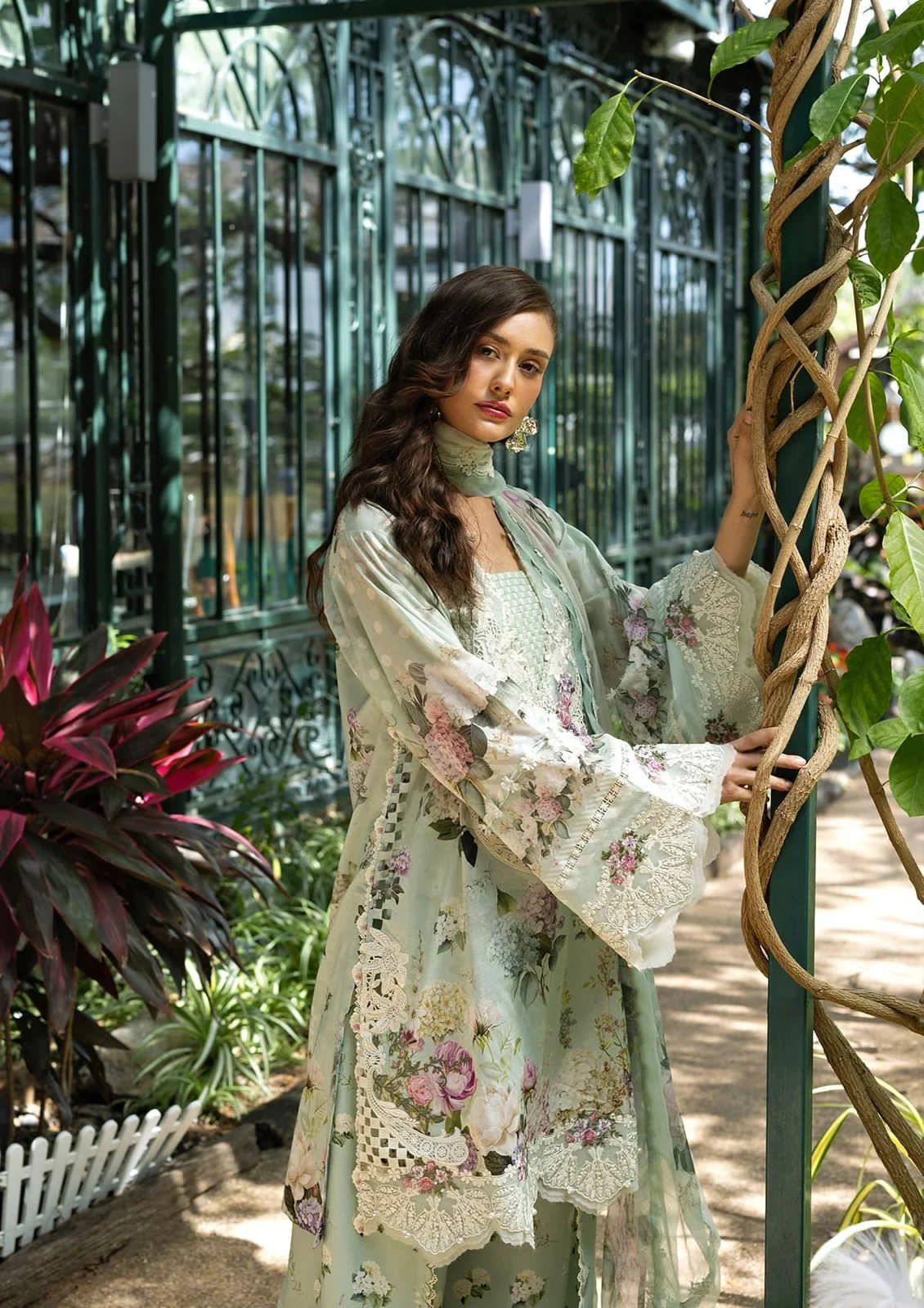 Pastel Mint - 3 Piece Printed Lawn Suit | Ready To Wear
