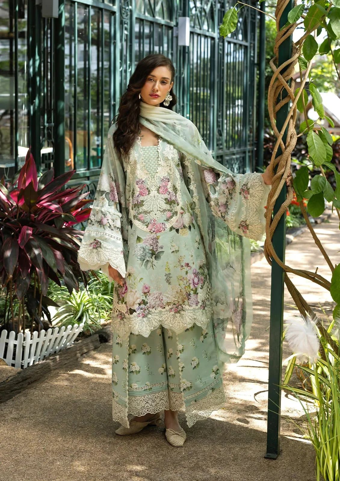 Pastel Mint - 3 Piece Printed Lawn Suit | Ready To Wear