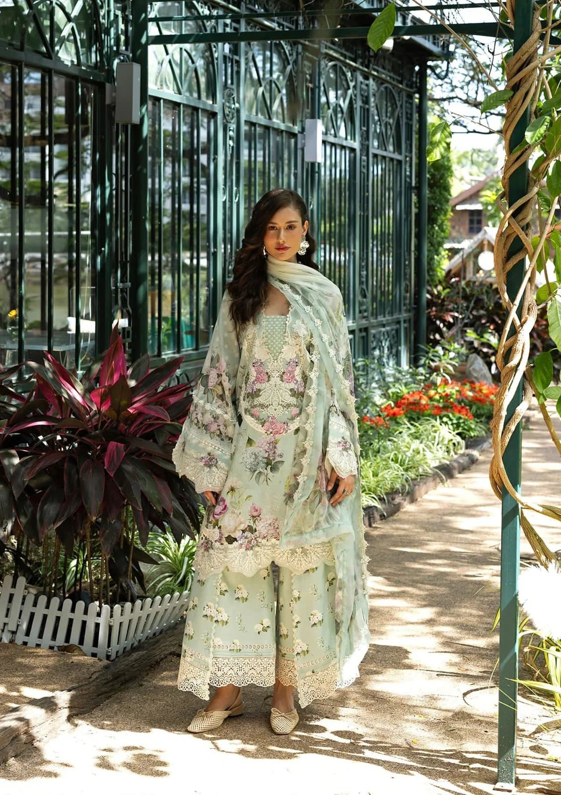 Pastel Mint - 3 Piece Printed Lawn Suit | Ready To Wear