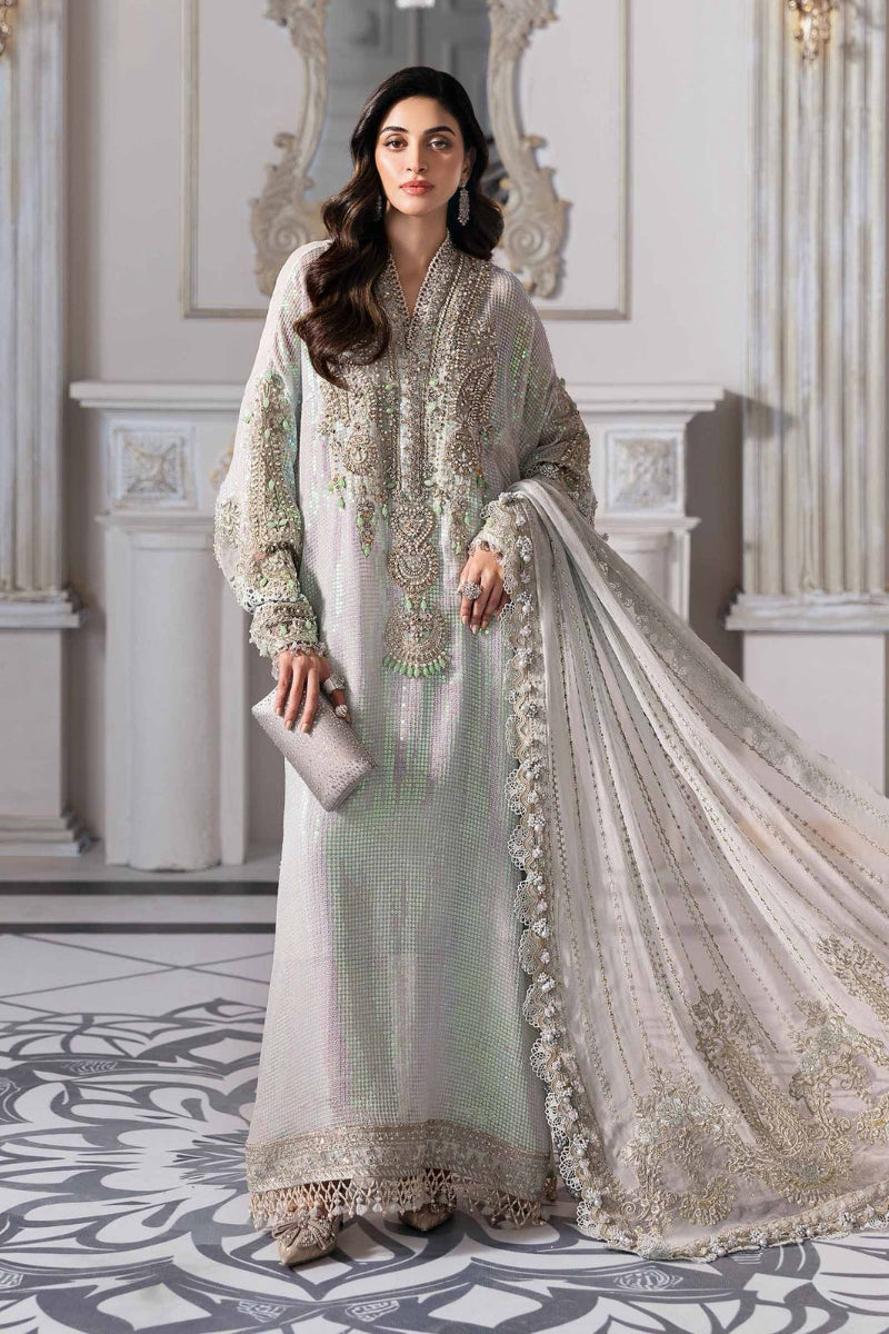 Frosted Mint - Embroidered Chiffon Suit | Ready To Wear