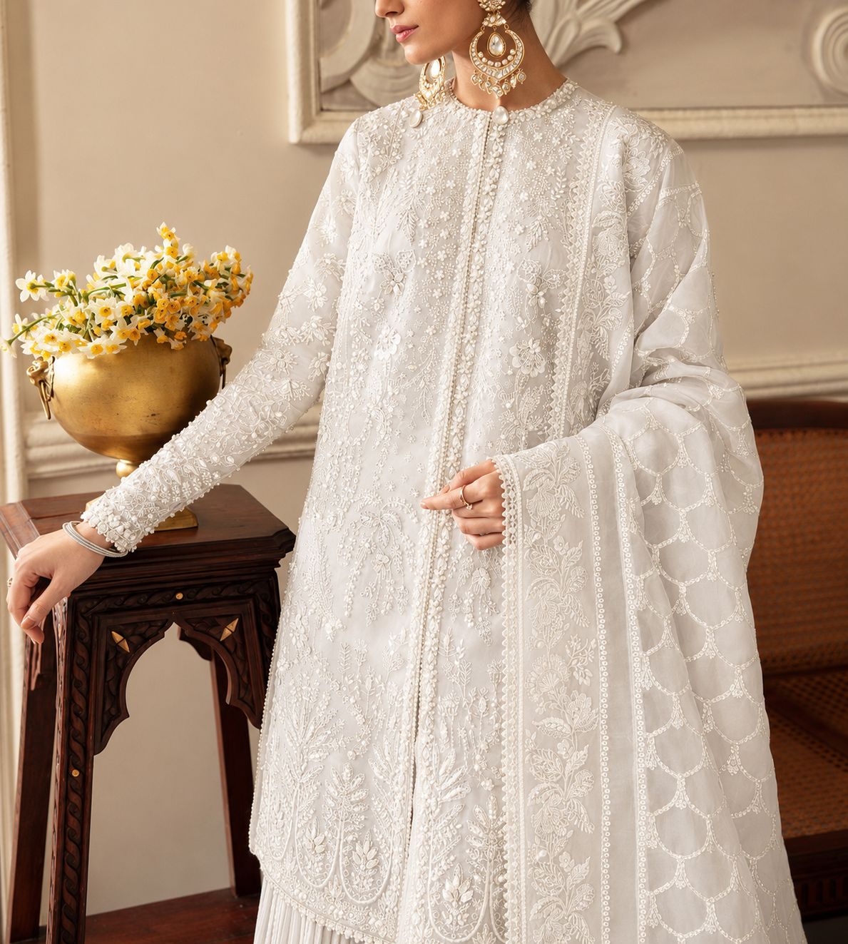 03-Piece Heavy Embroidered Organza Suit | Ready To Wear