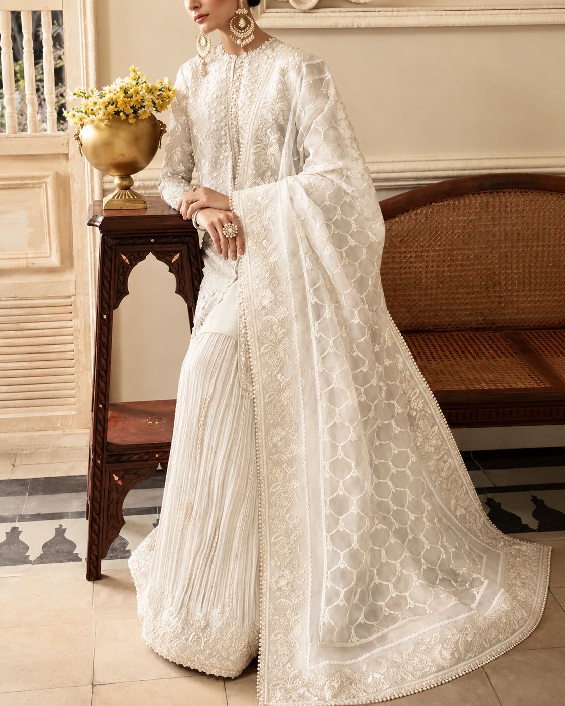03-Piece Heavy Embroidered Organza Suit | Ready To Wear