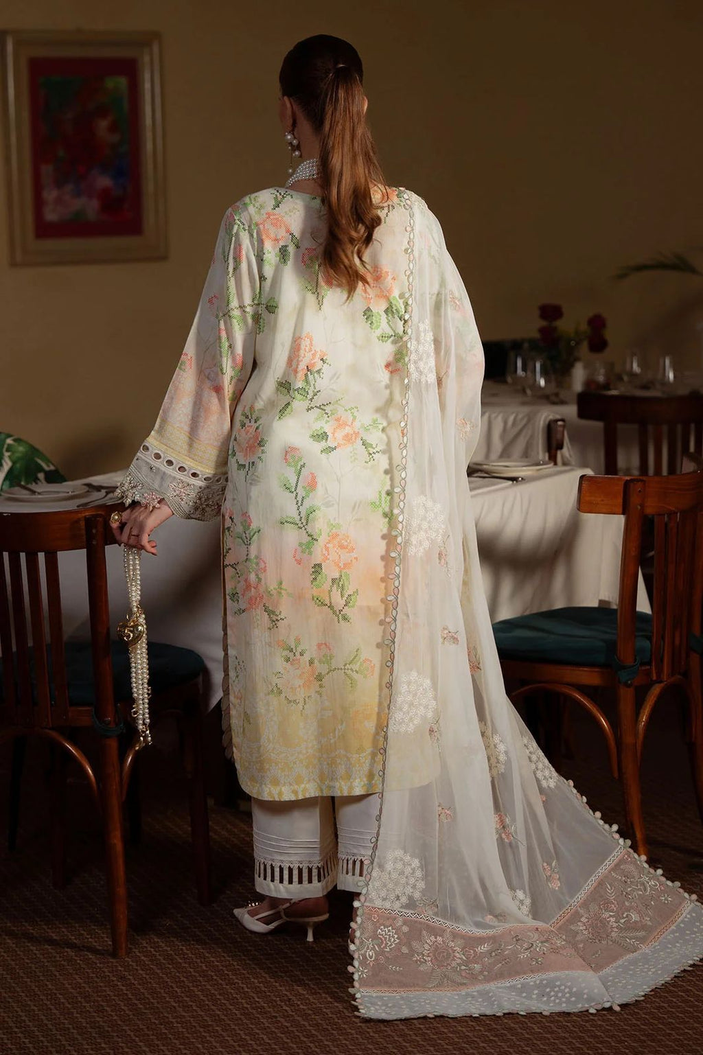 Pearl Sunset Gradient - Printed Lawn Suit With Chiffon Dupatta | Ready To Wear (Copy)