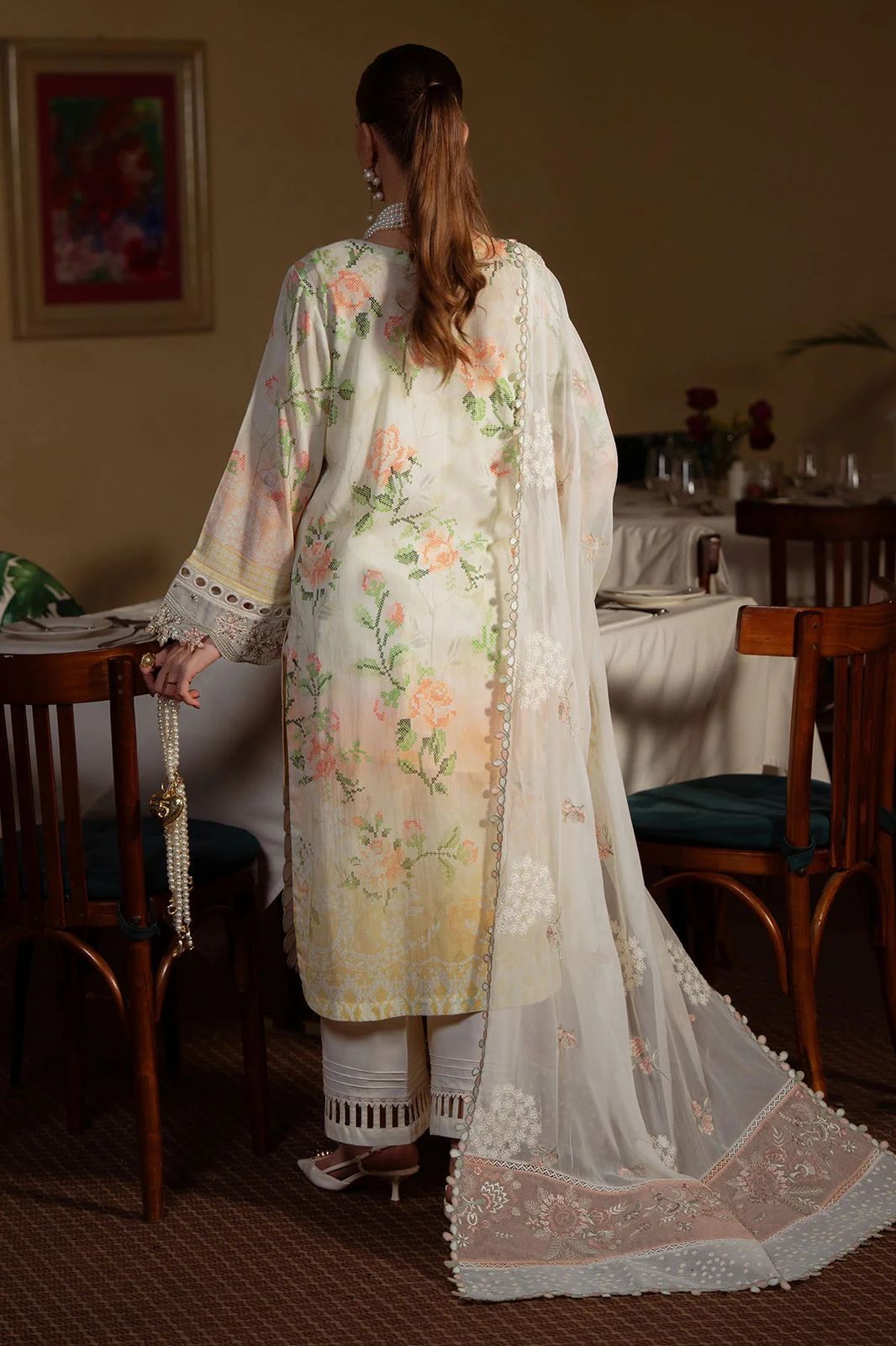 Pearl Sunset Gradient - Printed Lawn Suit With Chiffon Dupatta | Ready To Wear (Copy)