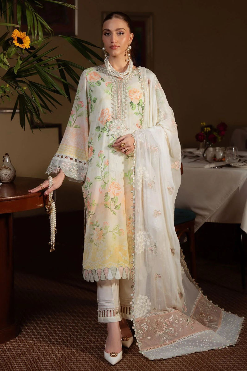 Pearl Sunset Gradient - Printed Lawn Suit With Chiffon Dupatta | Ready To Wear (Copy)