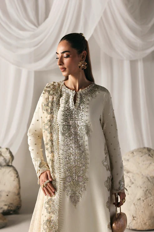 Ivory Foilwork Embroidered Lawn Suit |Ready to Wear
