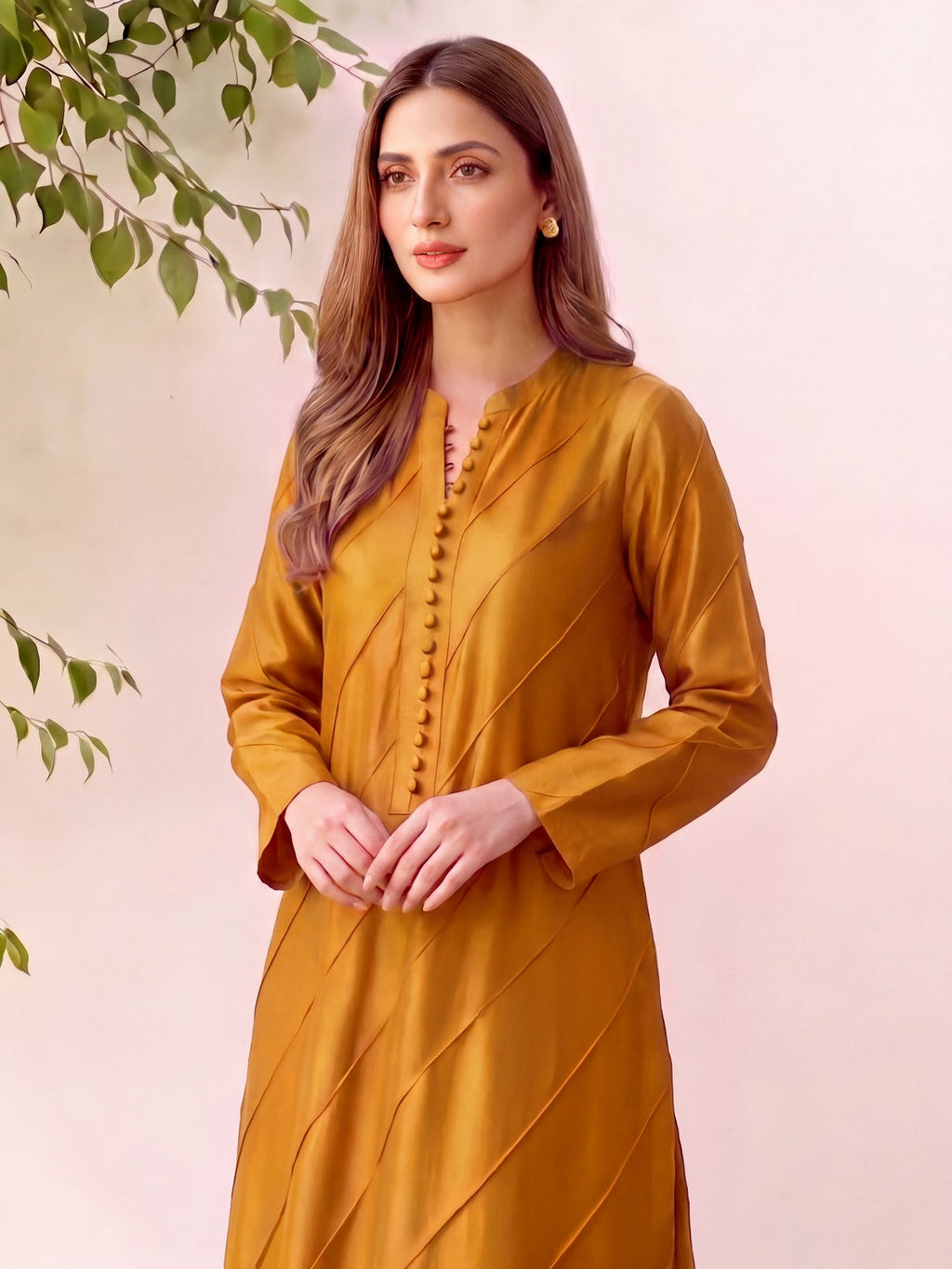 FILZA - MUSTARD KAFTAN SET