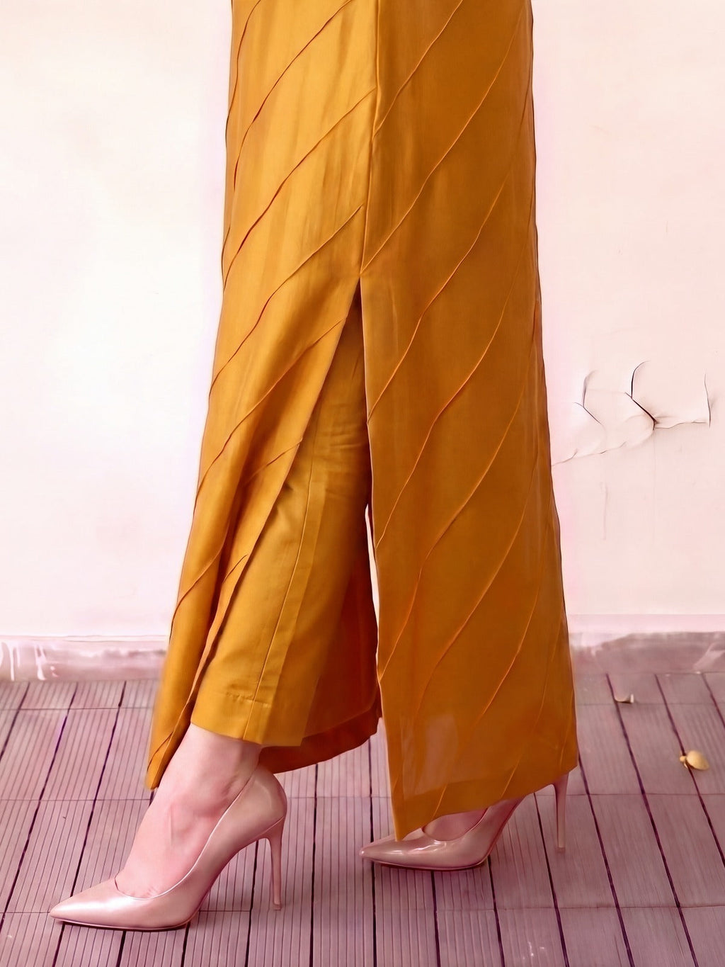 FILZA - MUSTARD KAFTAN SET