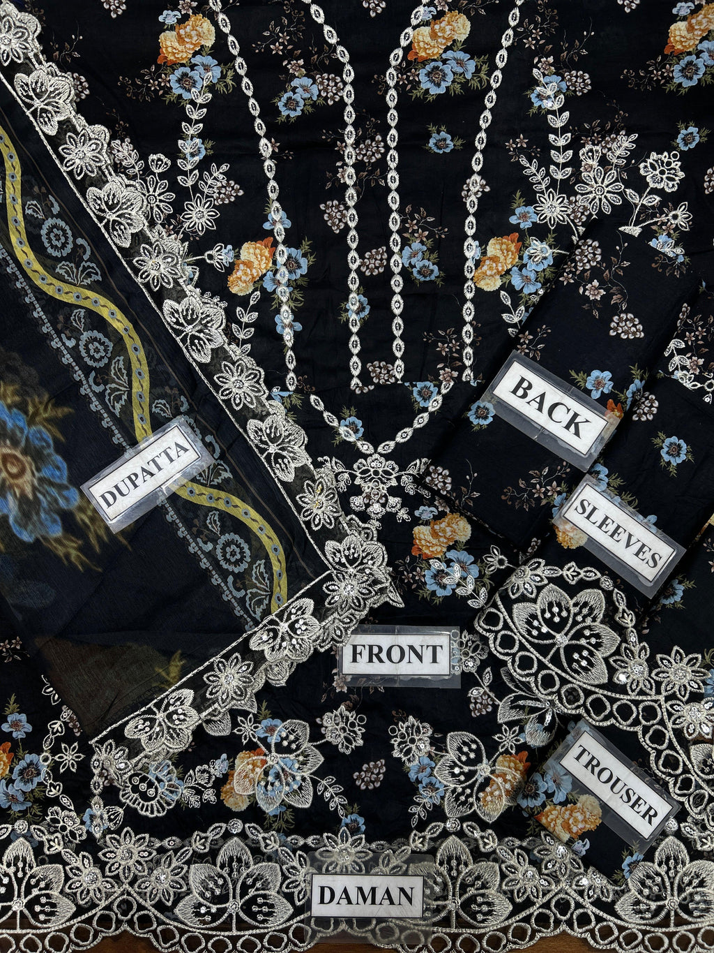 Summer Lawn 2026 | Heavy Sequin Embroidered Black 3-Piece Stitched Suit | Crinkle Chiffon Dupatta