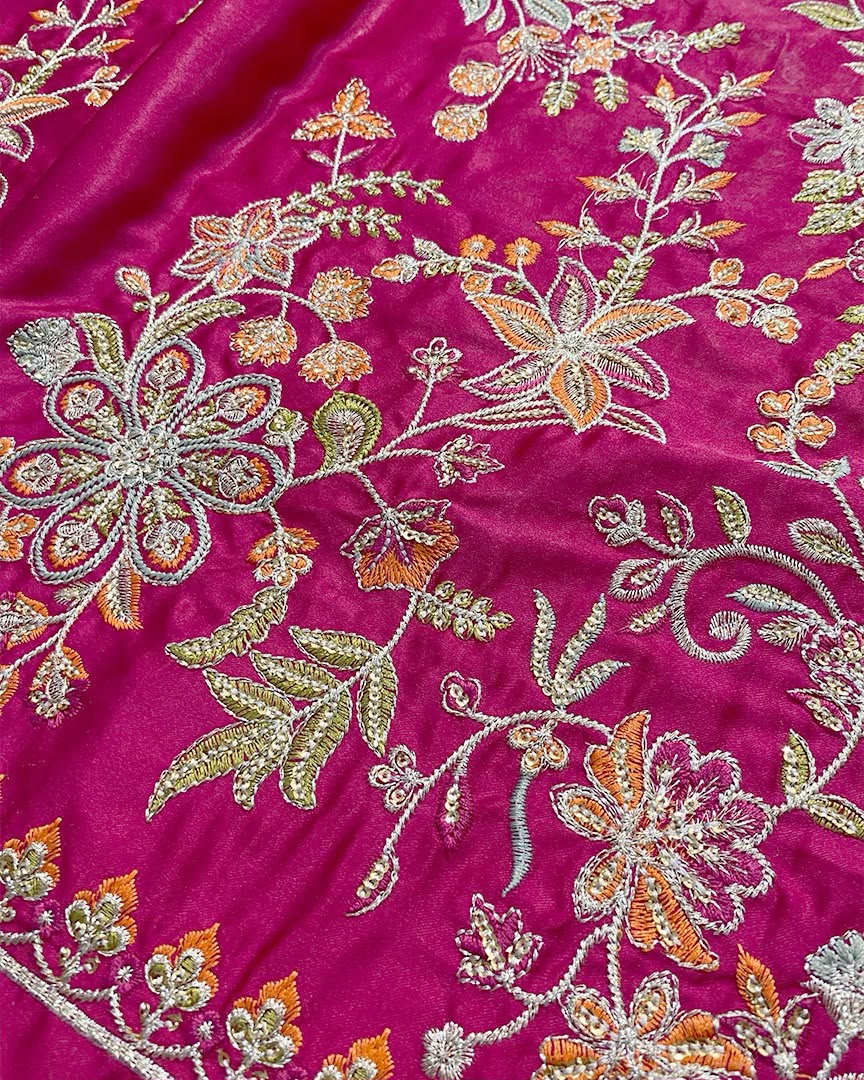 Luxury Silk Bridal Lehenga 2026 | Heavy Embroidered Multicolor Mehndi 3-Piece Set | Organza Dupatta & Clutch
