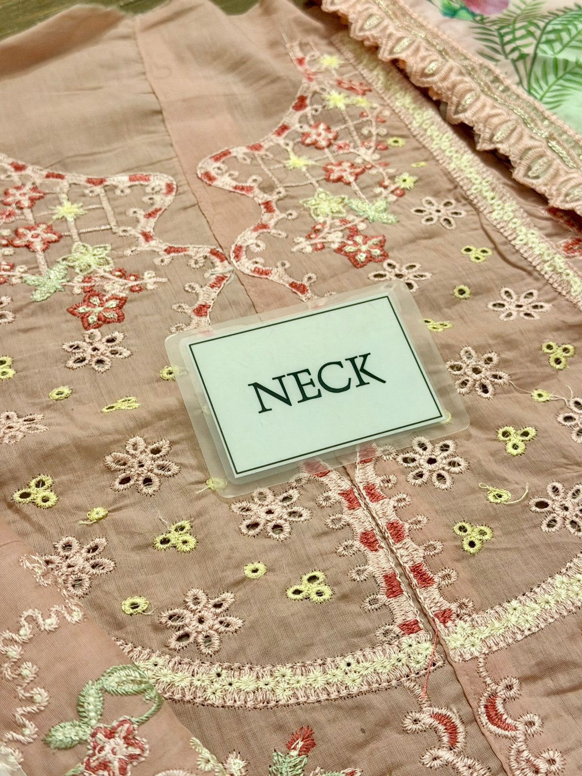 Heavy Embroidered Pink Lawn 3-Piece Suit | Schiffli &amp; Spangle Work with Digital Printed Silk Dupatta