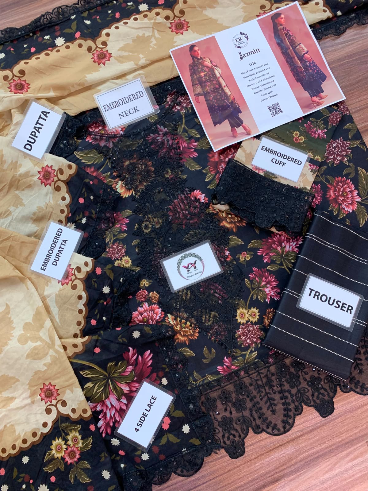 Dark Floral Digital Printed Lawn Suit | Ready to Wear