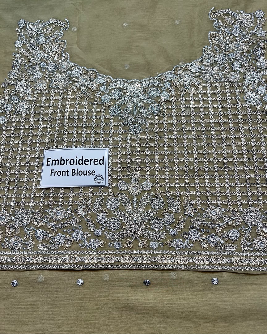 Selene Luminous Grey Sequined Chiffon Designer Saree | RTW