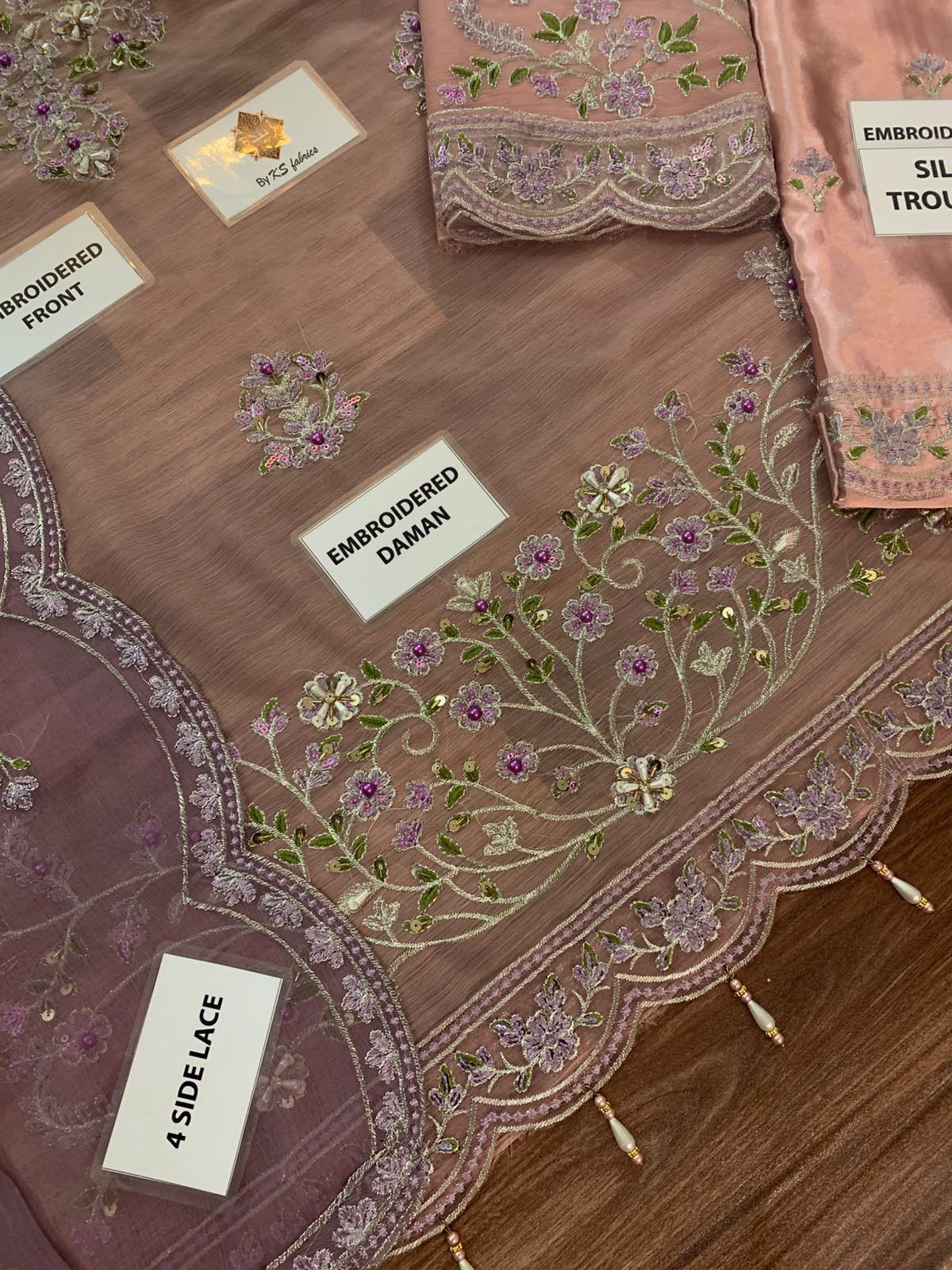 Mauve Chiffon Ready to Wear Adda Work Festive Suit