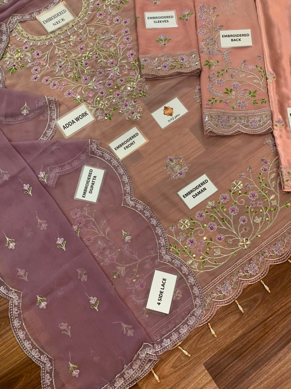 Mauve Chiffon Ready to Wear Adda Work Festive Suit