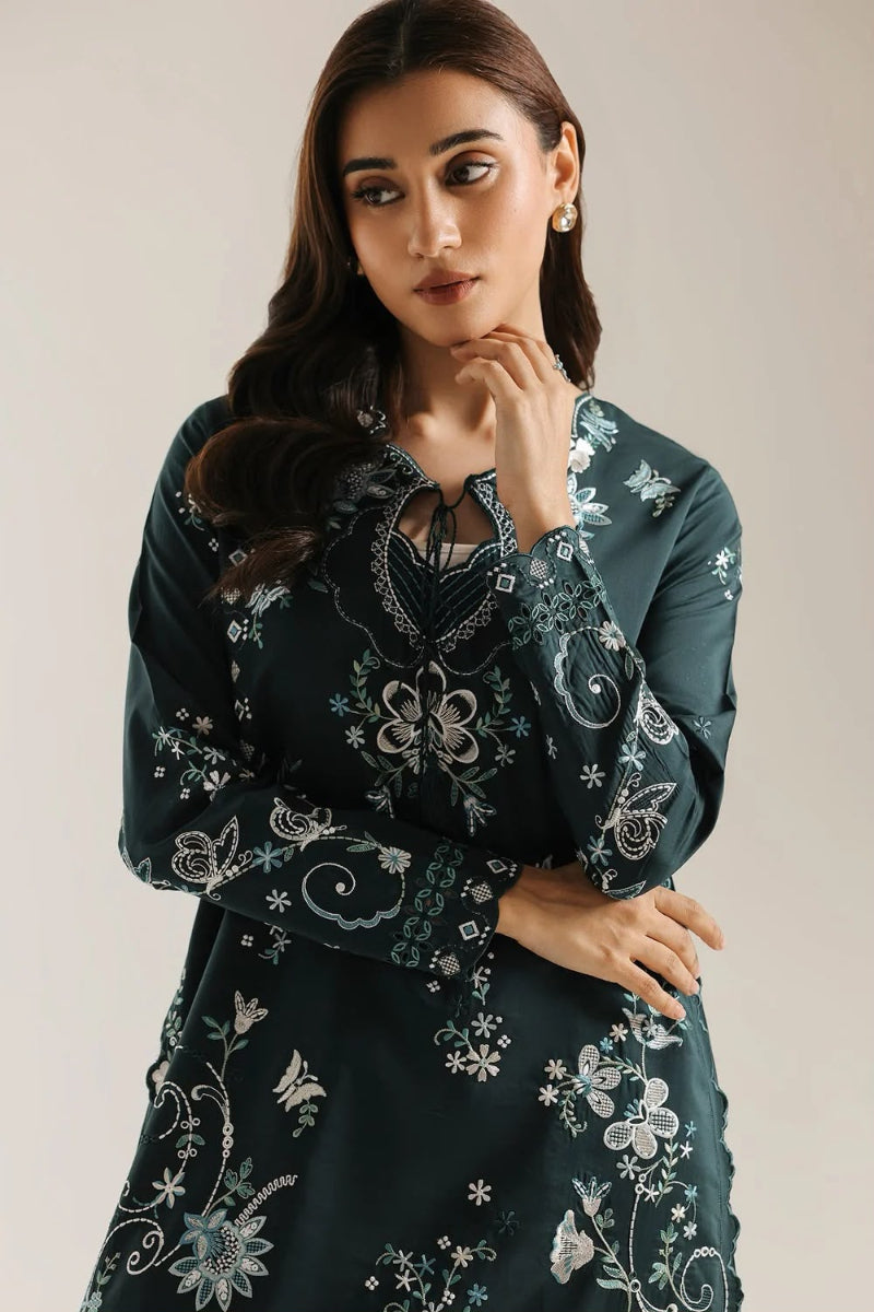 Shalmoz Silk Fully Heavy Embroidered 2-Piece Suit |RTW