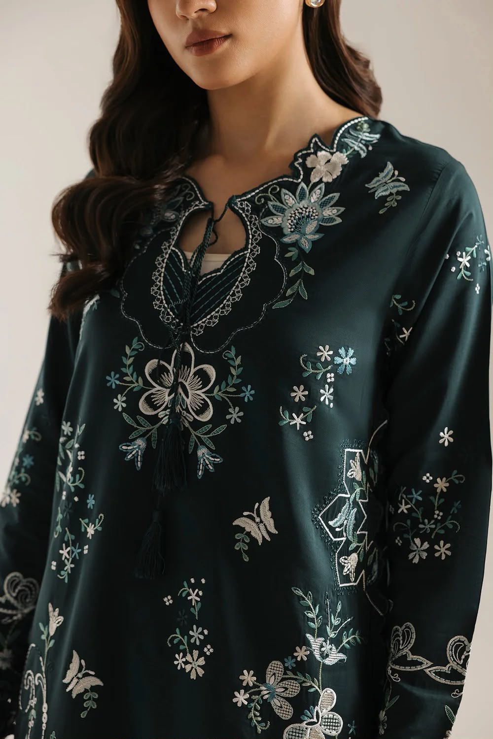 Shalmoz Silk Fully Heavy Embroidered 2-Piece Suit |RTW