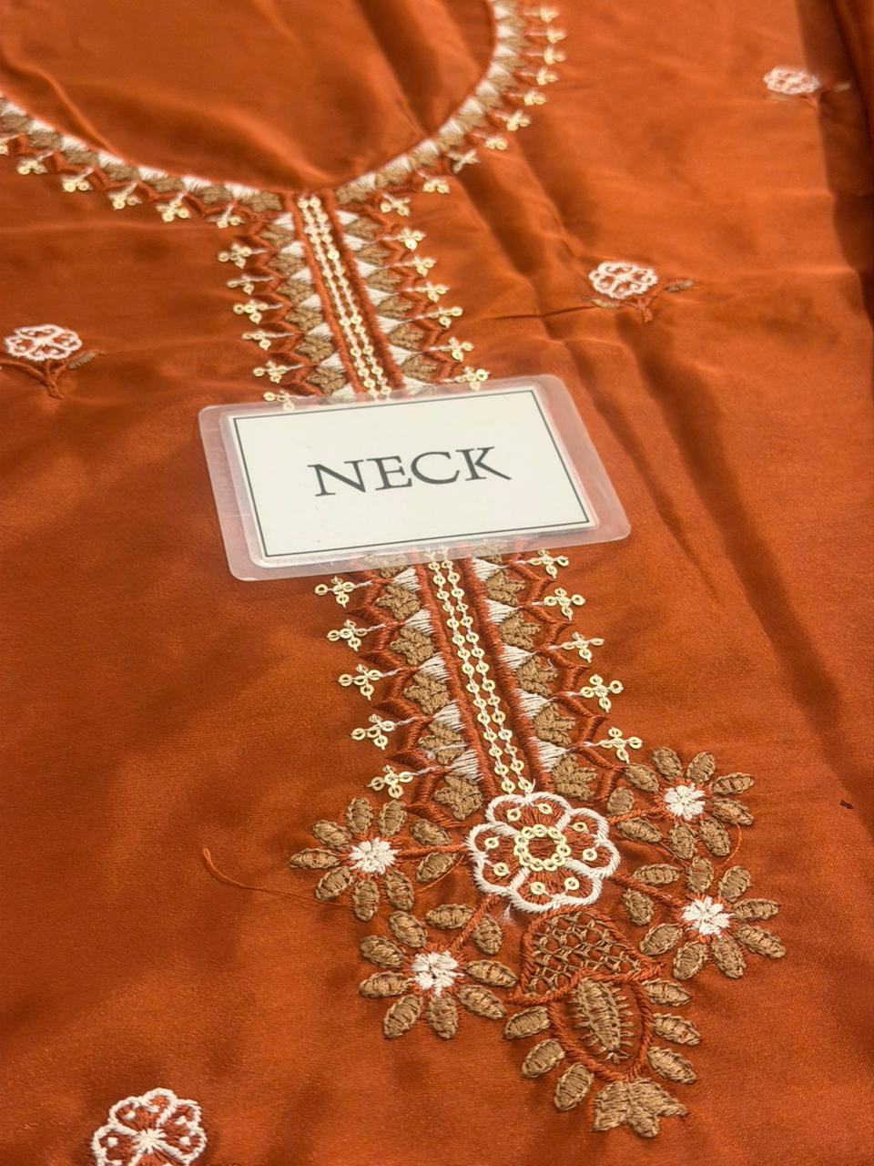 Rich Maroon Shalmoz Silk Ready to Wear 2-Piece Embroidered Suit