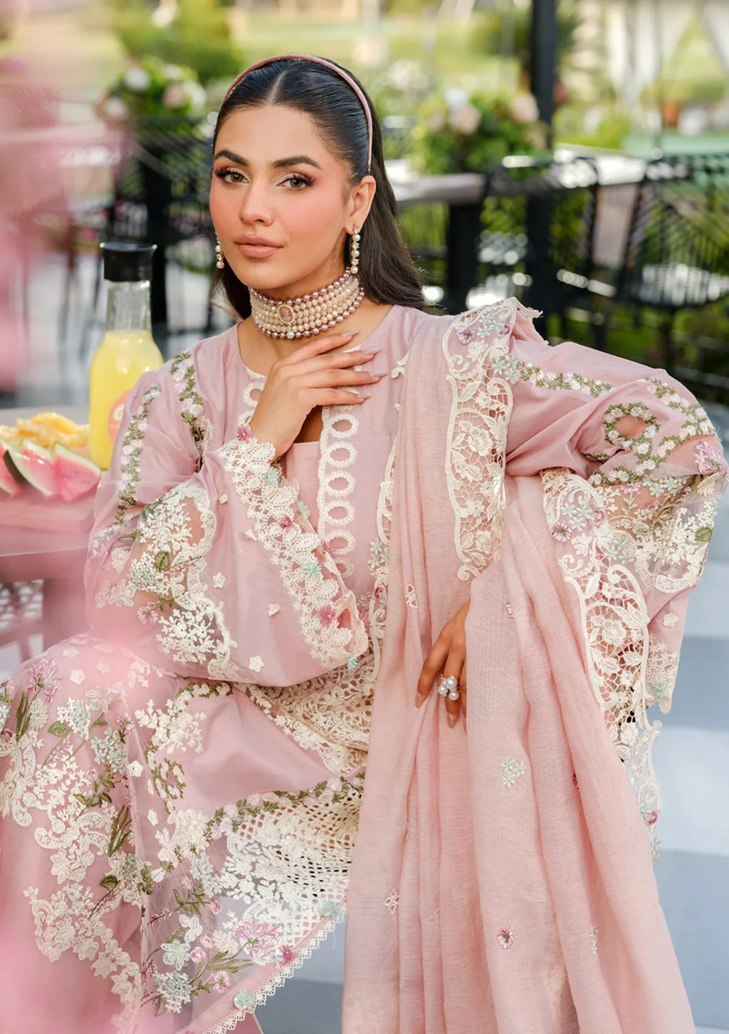 3 Pieces Embroidered Chikankari Luxury Lawn Suit Ready To Wear