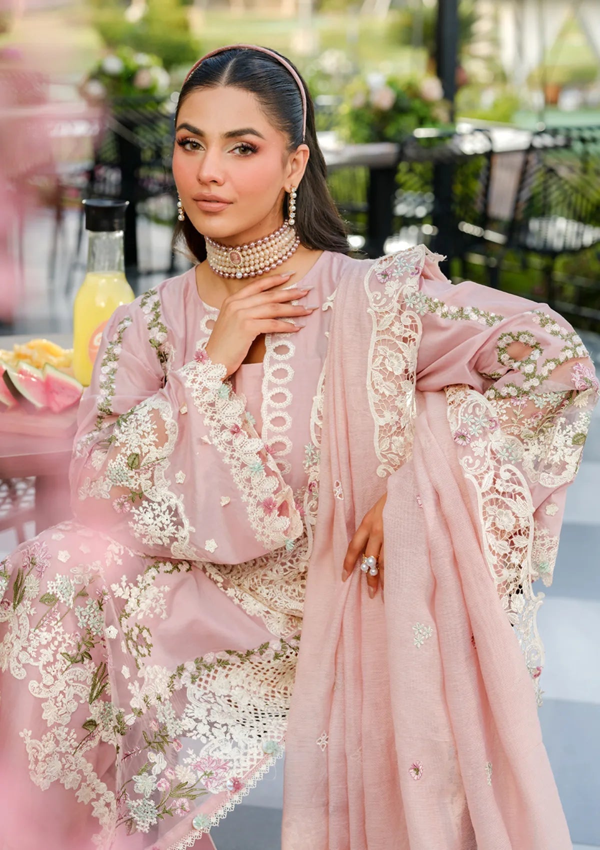 3 Pieces Embroidered Chikankari Luxury Lawn Suit Ready To Wear
