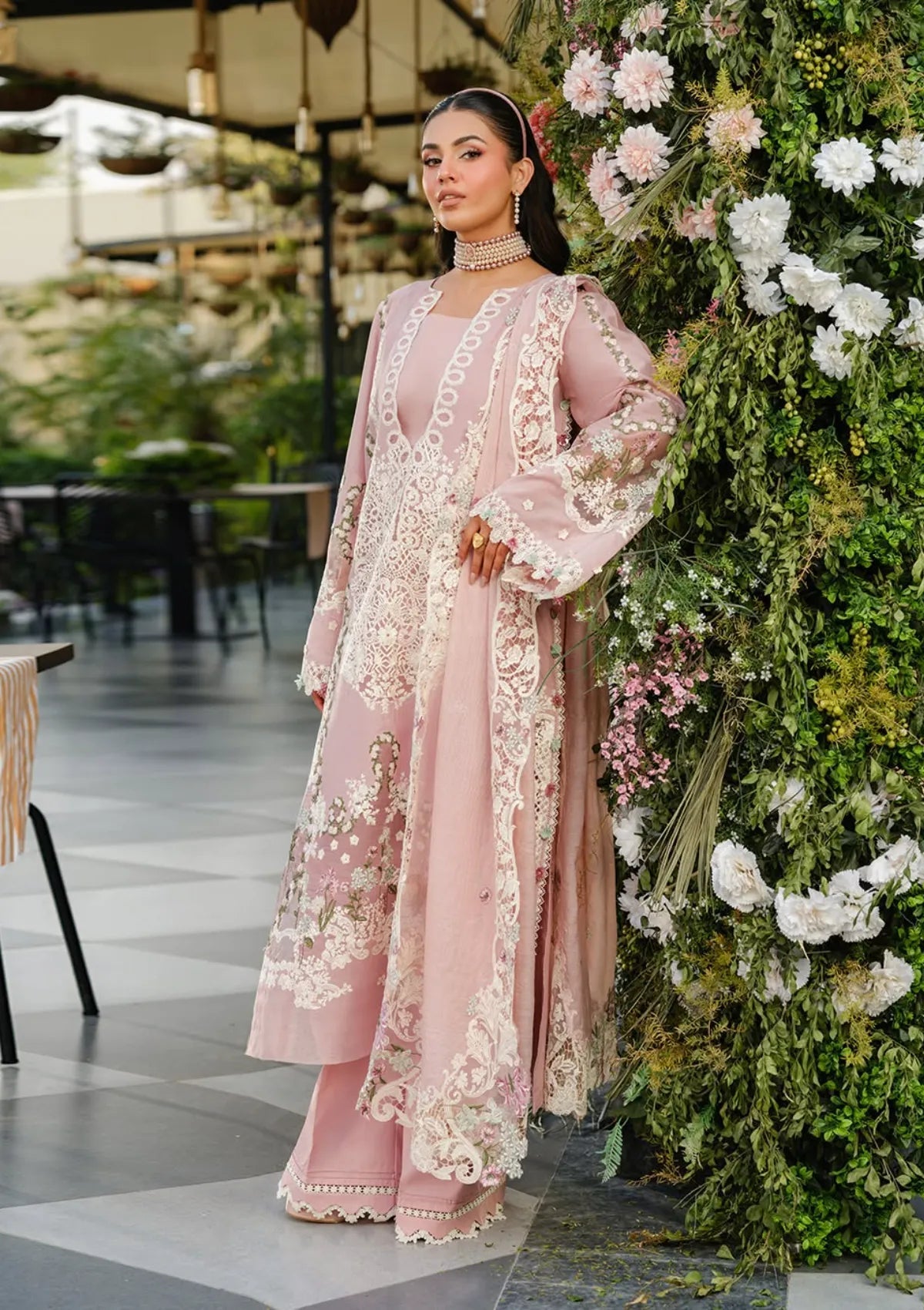 3 Pieces Embroidered Chikankari Luxury Lawn Suit Ready To Wear
