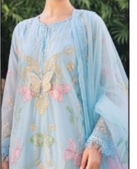 03-Piece Printed Lawn Suit - Ready To Wear