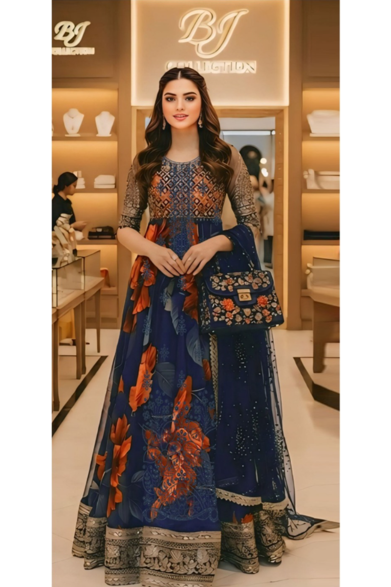 03-Piece Printed Lawn Suit - Ready To Wear