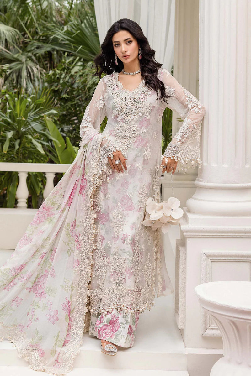 Ivory Orchid - 3 Piece Chiffon Suit | Ready To Wear