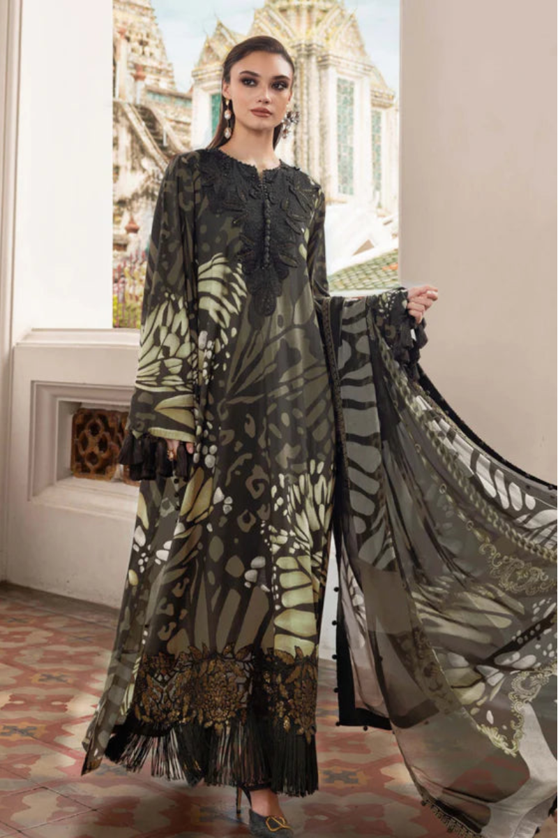 03-Piece Printed Lawn Suit - Ready To Wear