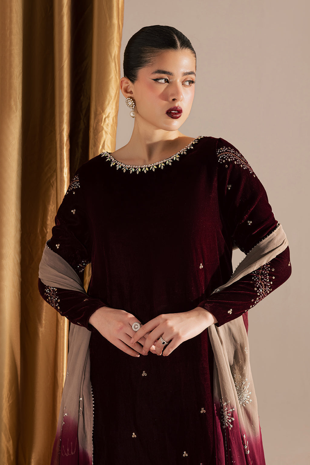 Embroidered Festive Ensemble Micro Velvet 9000 | RTW