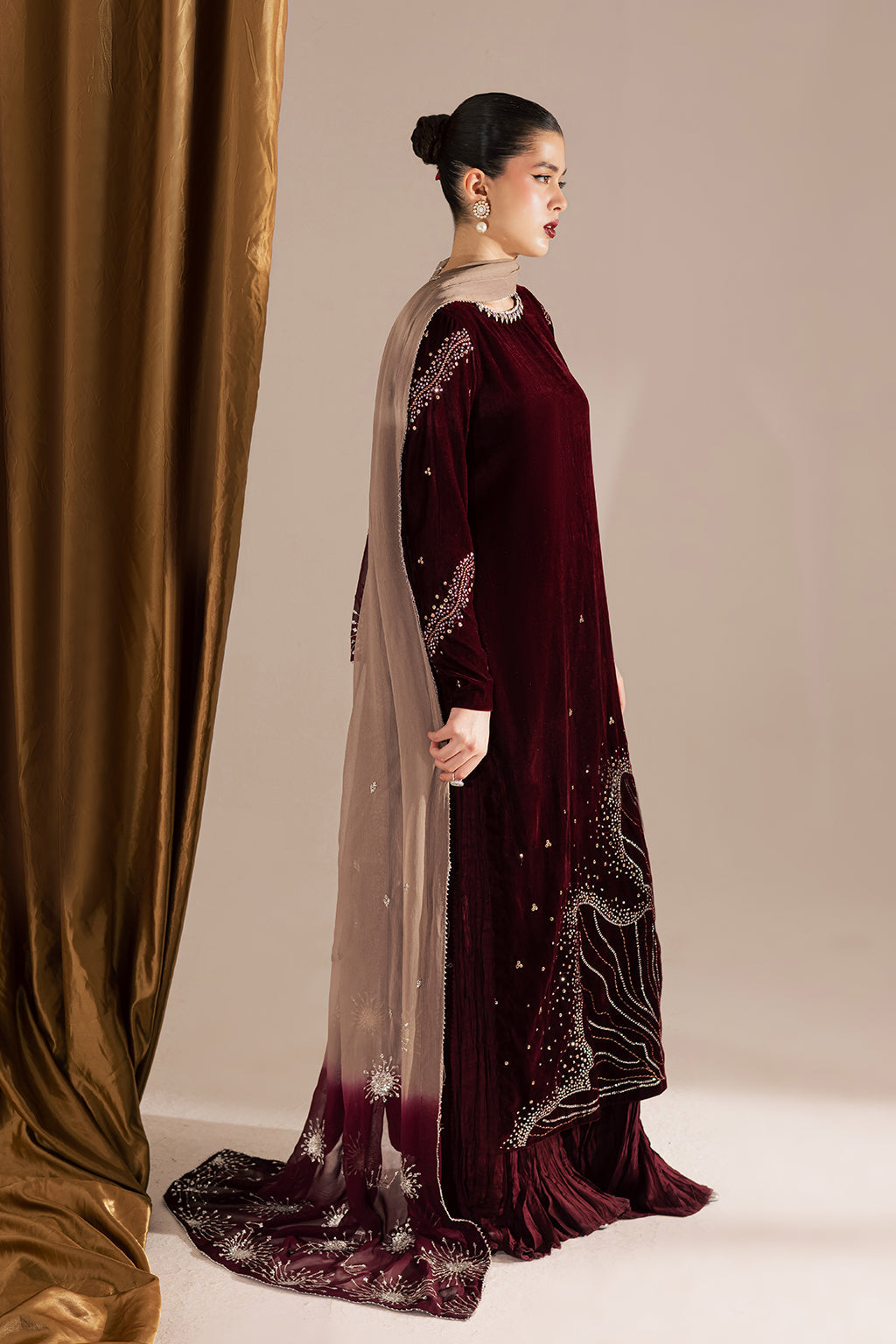 Embroidered Festive Ensemble Micro Velvet 9000 | RTW