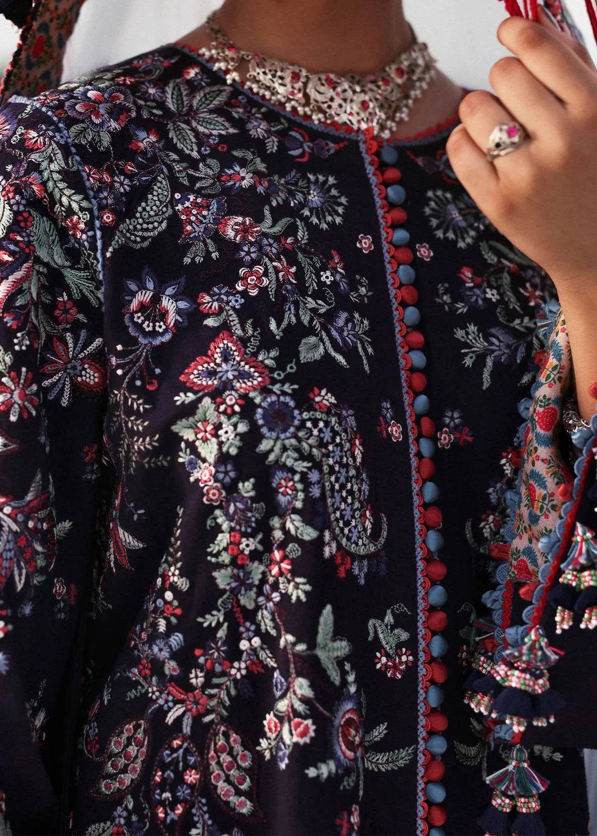 Midnight Plum - Embroidered Cotton Suit | Ready To Wear