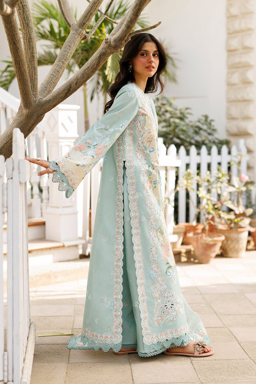 "Pastel Lawn Suit | 4-Side Embroidered Dupatta | Ready To Wear