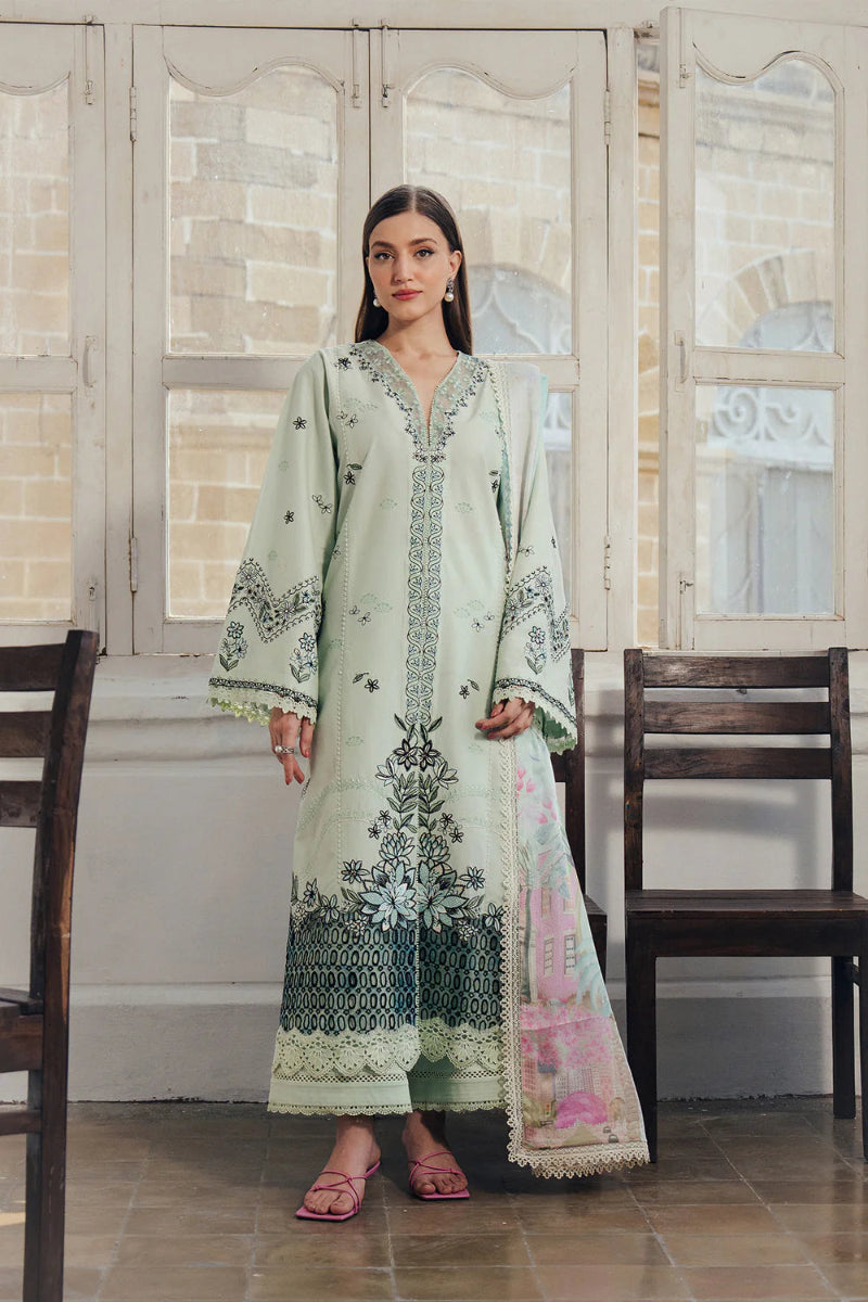 03-Piece Lawn Suit With Embroidery - Ready To Wear