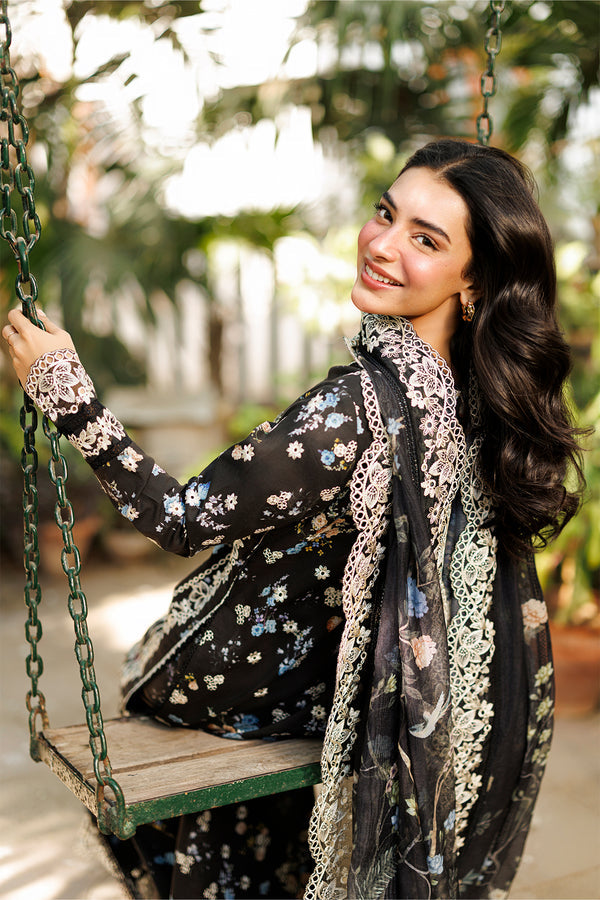 Summer Lawn 2026 | Heavy Sequin Embroidered Black 3-Piece Stitched Suit | Crinkle Chiffon Dupatta