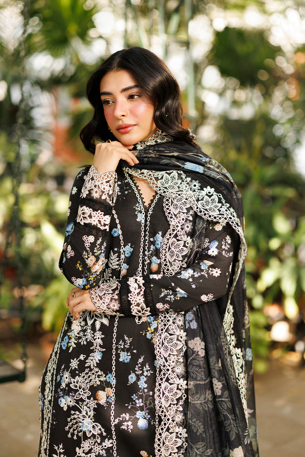 Summer Lawn 2026 | Heavy Sequin Embroidered Black 3-Piece Stitched Suit | Crinkle Chiffon Dupatta