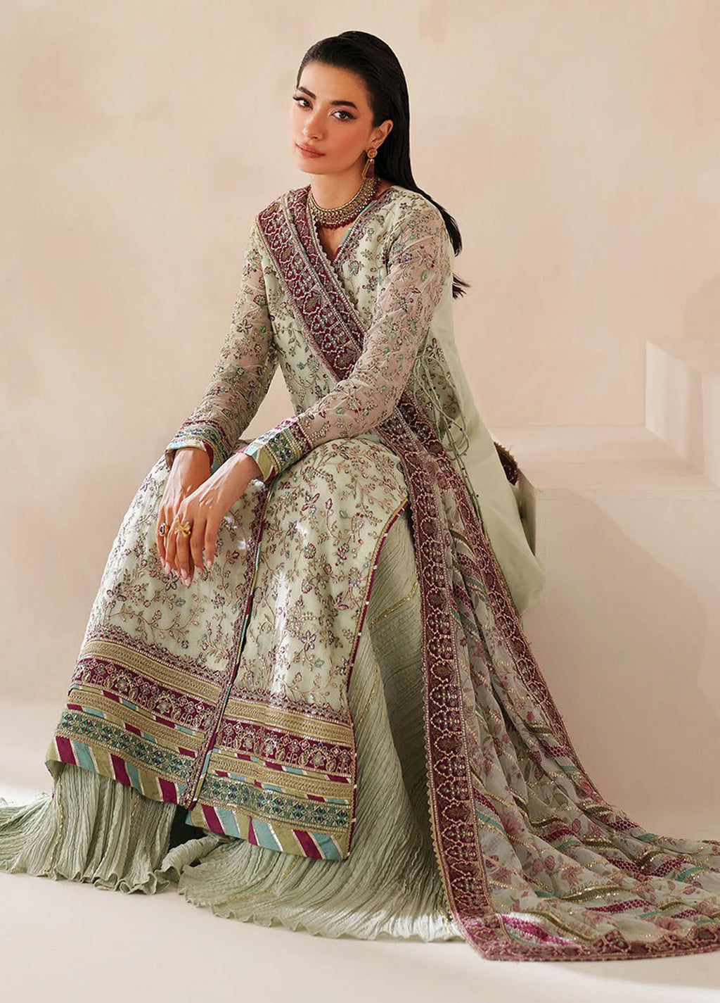03-Piece Lawn Shirt With Embroidery  Ready To Wear