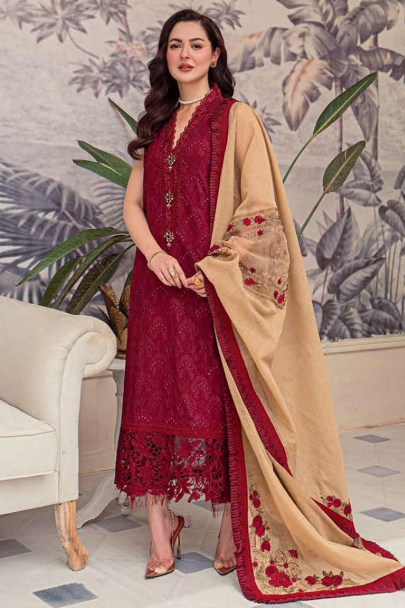 03-Piece Cotton Embroidered Lawn Suit Ready to Wear